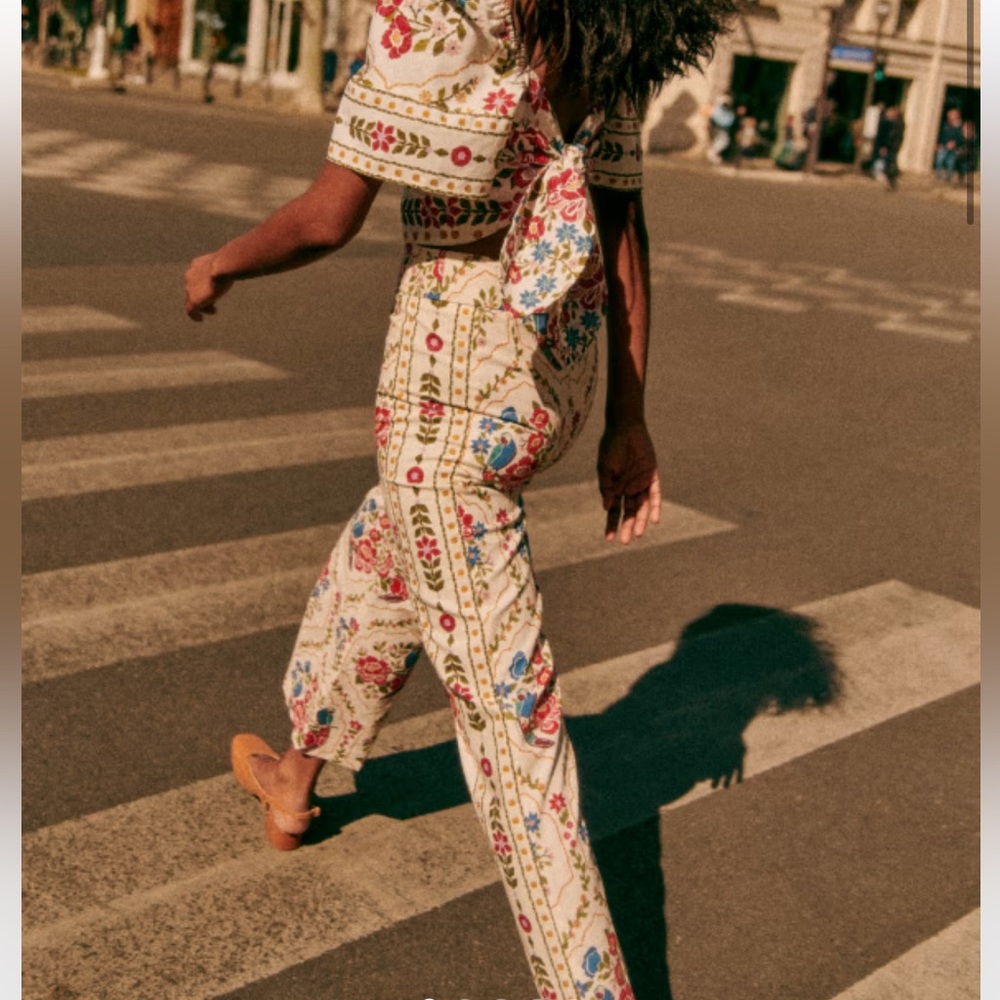 NWT!! Tiago Pants-Sezane X Farm Rio Size 12 Bin 161